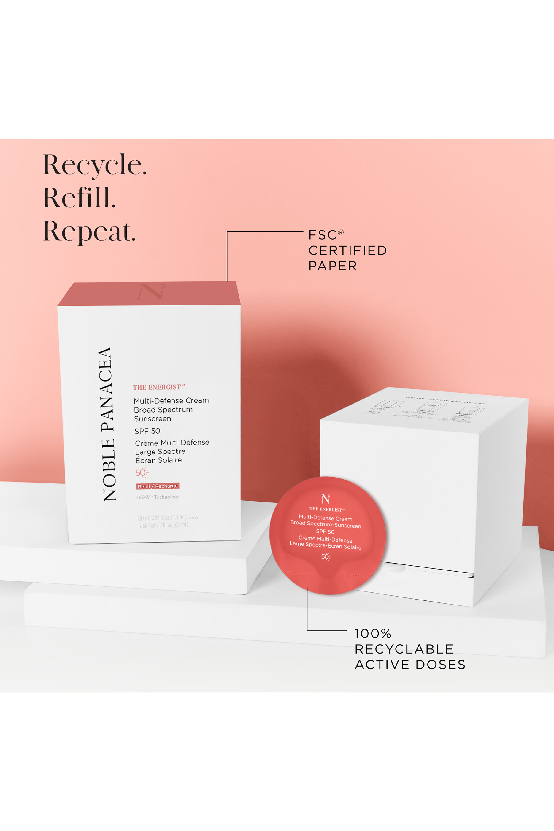 عبوة إعادة ملء كريم اينرجيست مالتي ديفنس بعامل حماية SPF50