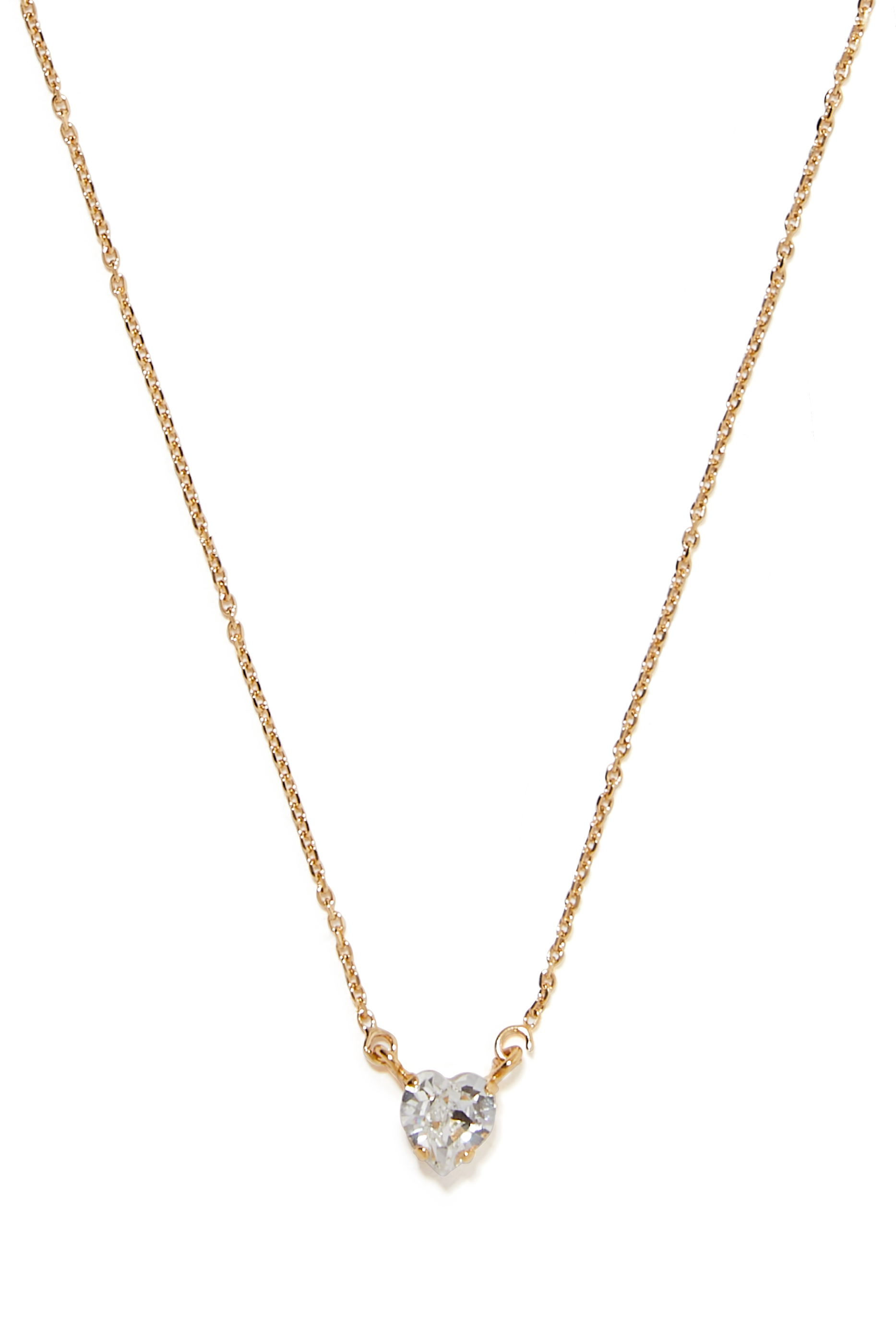 قلادة فالنتينا بحلية بتصميم قلب، نحاس خام مطلي بذهب عيار 18