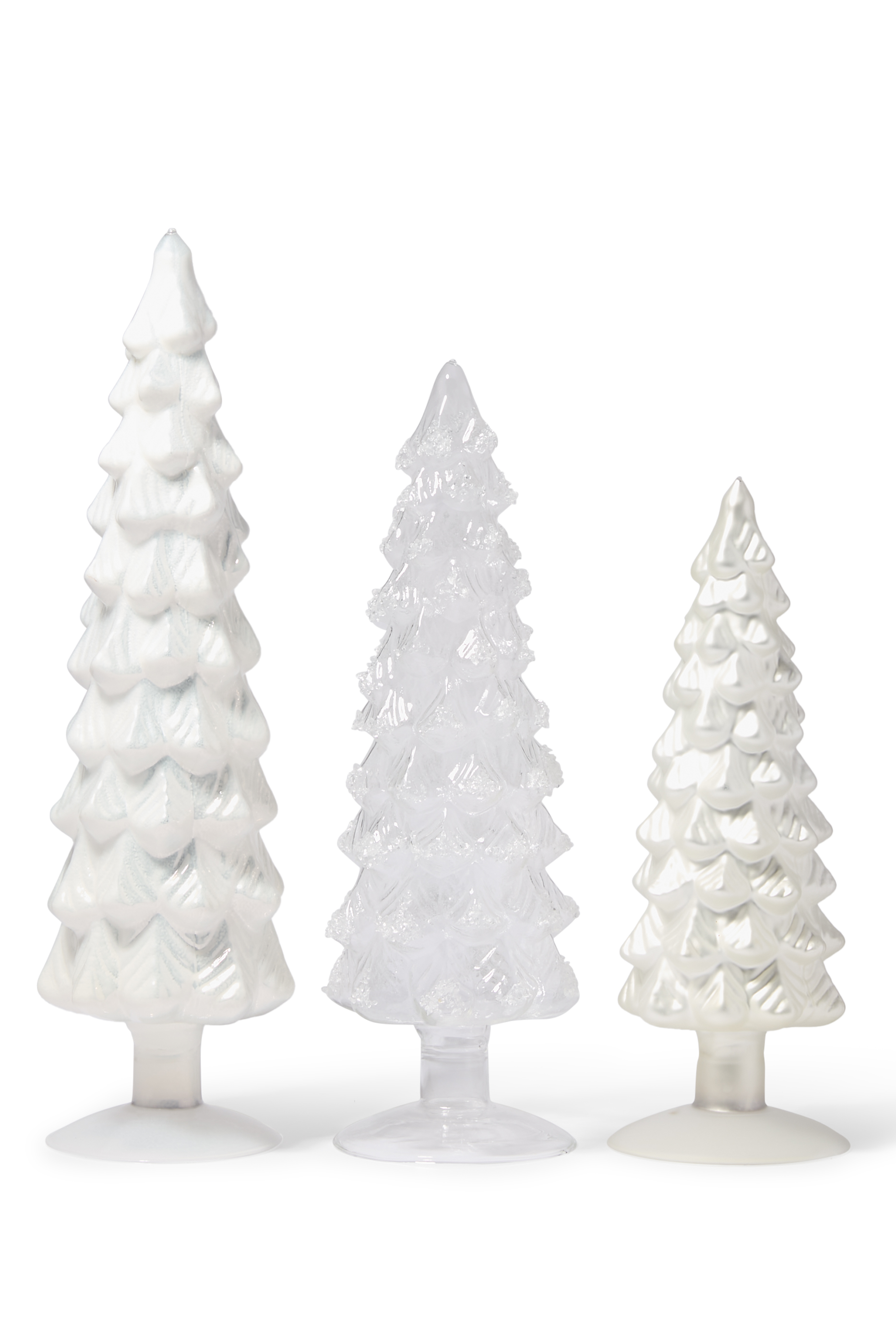 Glass Xmas Tree Set of 3