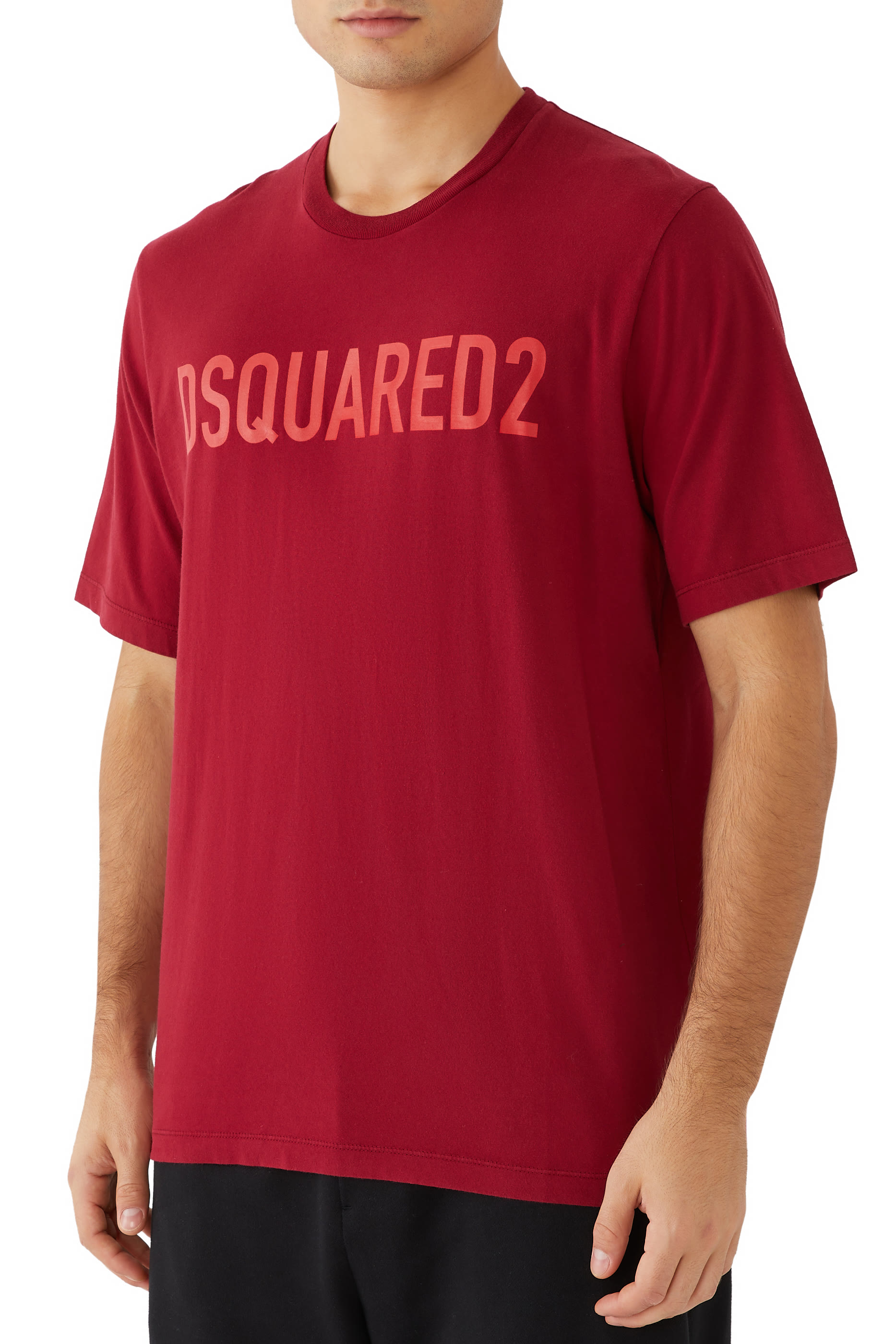 تيشيرت بشعار الماركة قطن